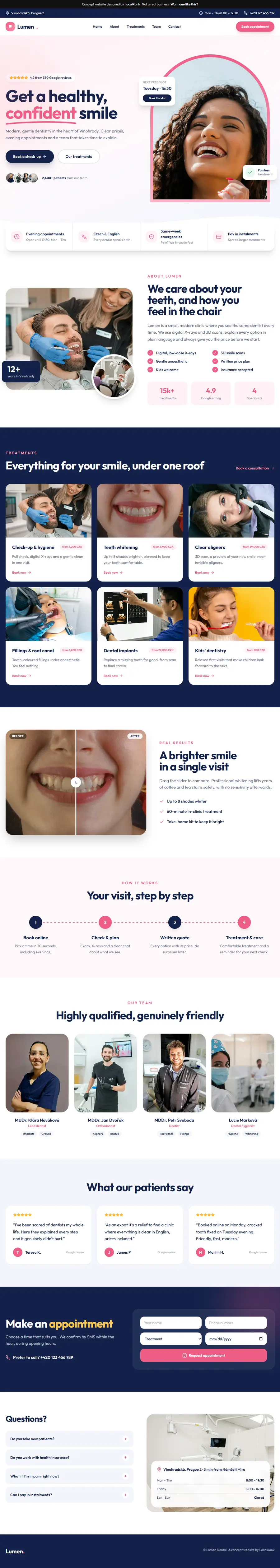 Website Concepts website on desktop, built by LocalRank